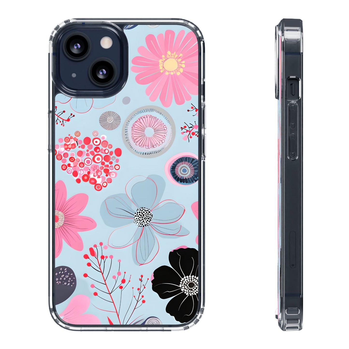 Floral Clear Phone Case - Bright & Colorful Design for Flower Lovers