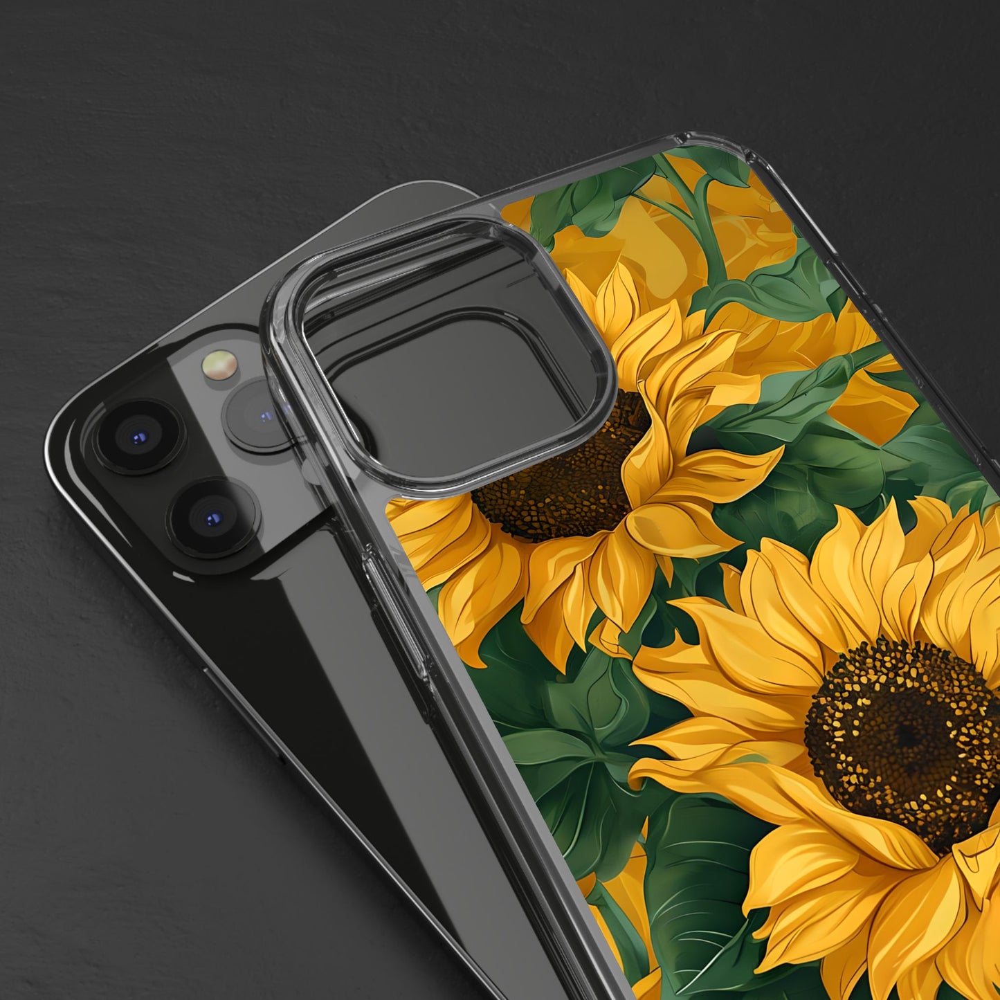 Sunflower Clear Phone Case – Stylish Floral Protective Cover