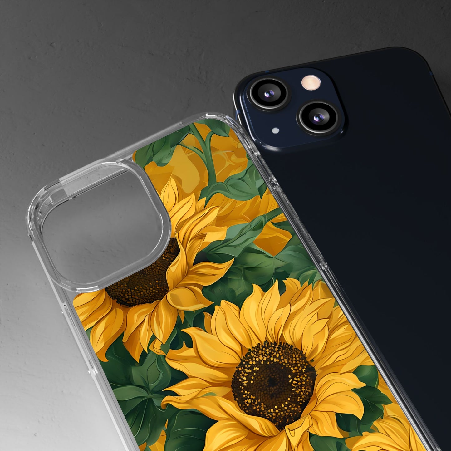 Sunflower Clear Phone Case – Stylish Floral Protective Cover