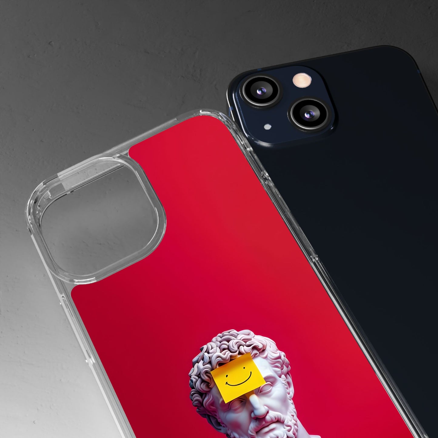 Clear Case with Smiley Face Design