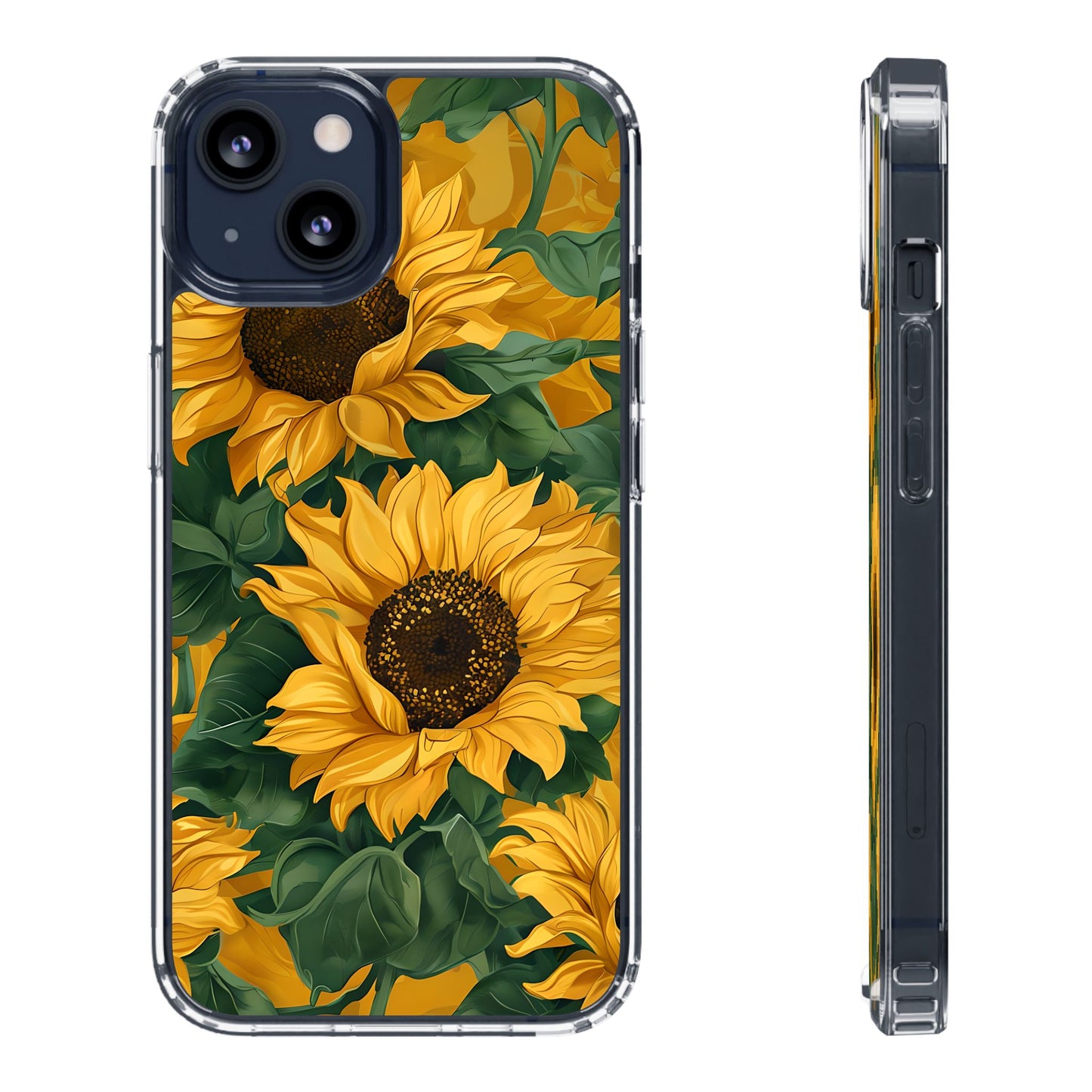 Sunflower Clear Phone Case – Stylish Floral Protective Cover