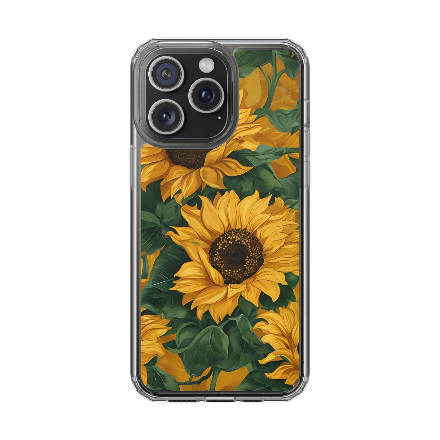 Sunflower Clear Phone Case – Stylish Floral Protective Cover
