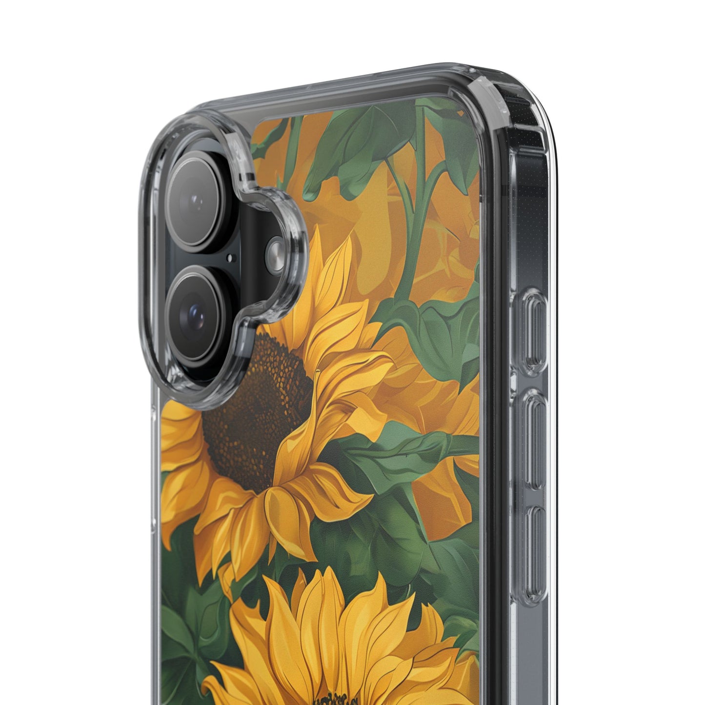 Sunflower Clear Phone Case – Stylish Floral Protective Cover