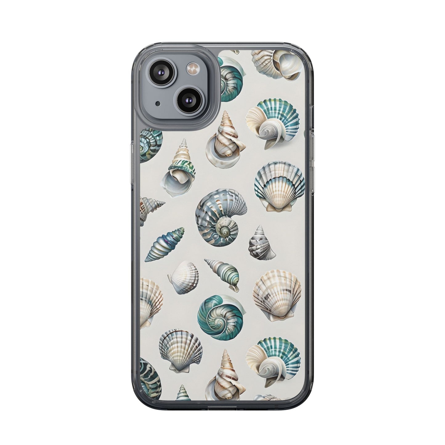 Seashell Clear Phone Case - Coastal Beach Decor