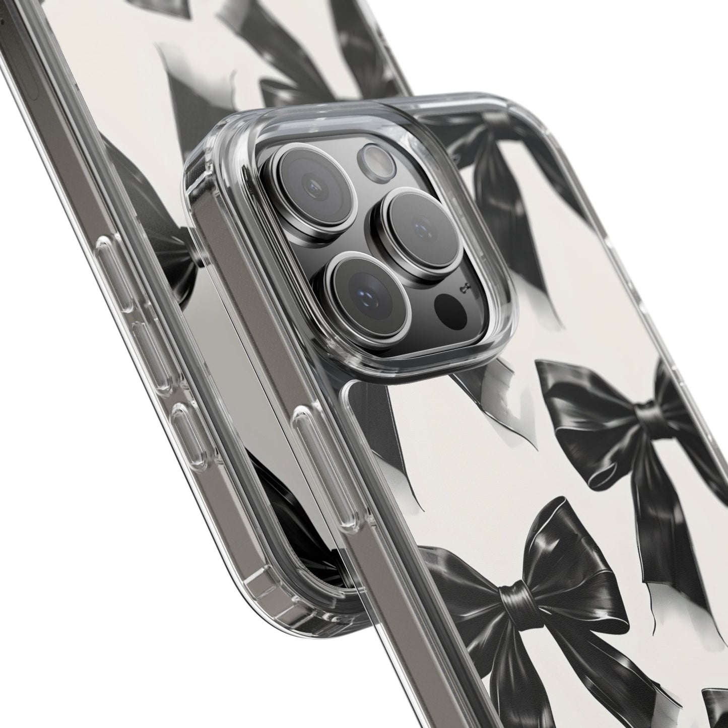 Elegant Bow Clear Phone Case - Stylish & Protective