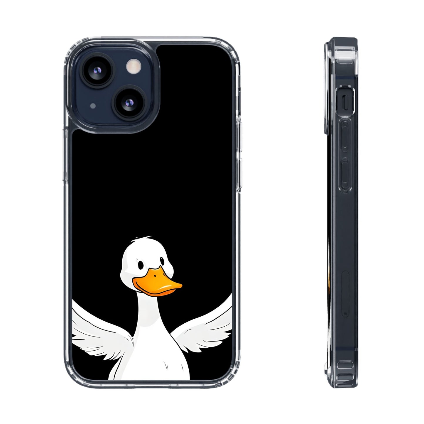 Cute Duck Clear Phone Case - Fun Animal Design for iPhone