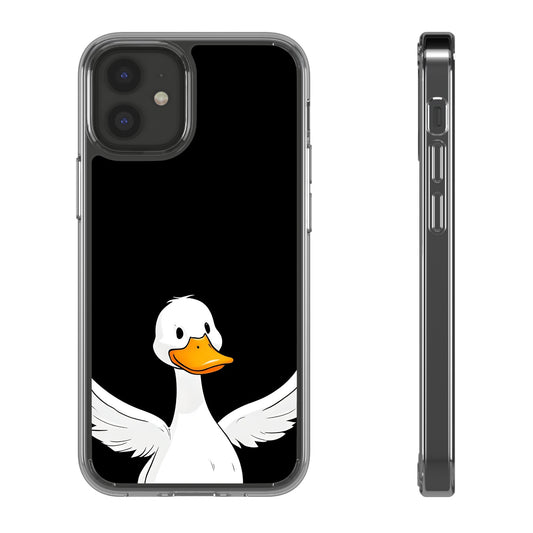 Cute Duck Clear Phone Case - Fun Animal Design for iPhone