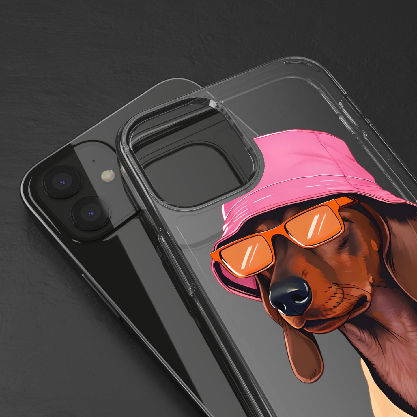Cool Dachshund Clear Phone Case - Stylish Dog Design for Pet Lovers