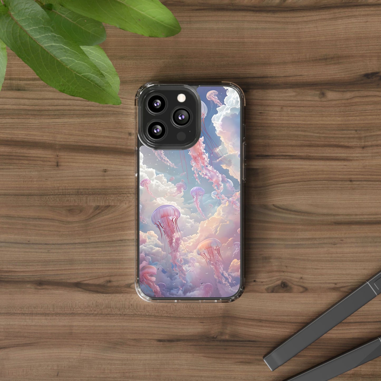 Dreamy Jellyfish Clear Phone Case - Aesthetic Ocean Design
