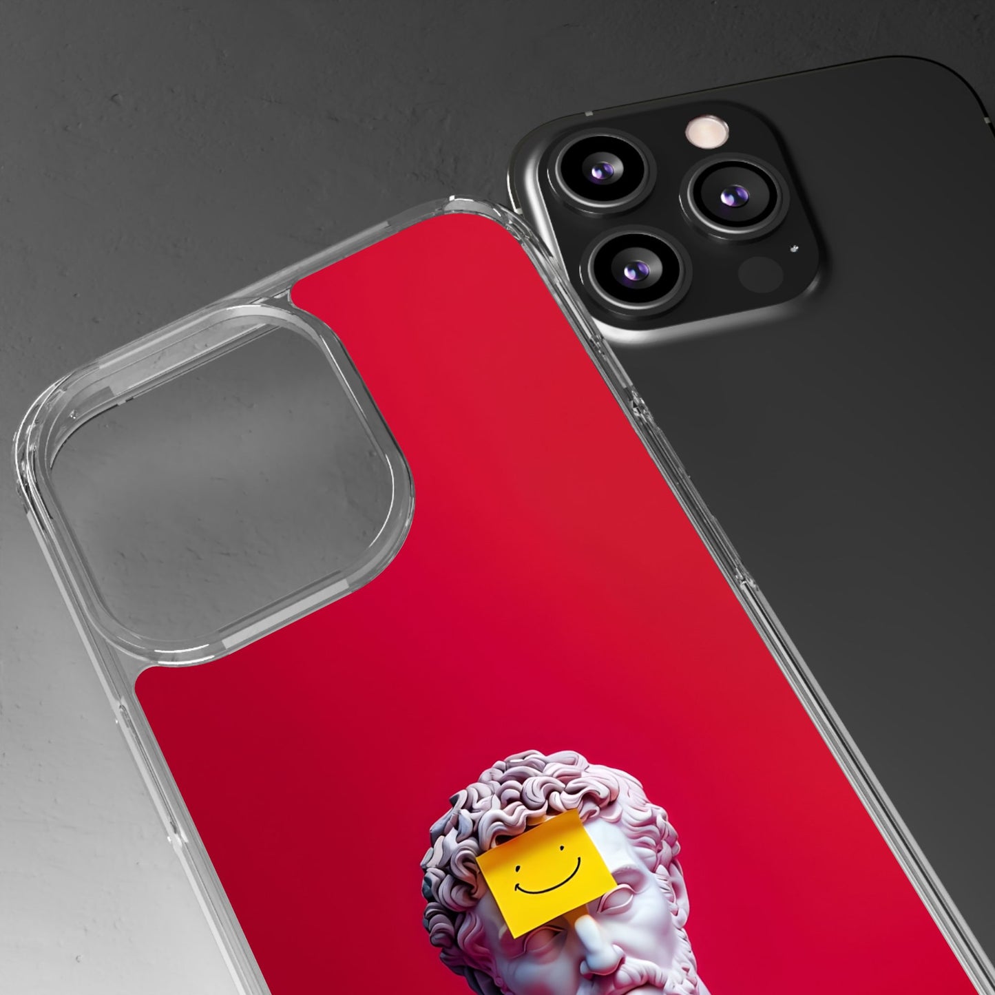 Clear Case with Smiley Face Design