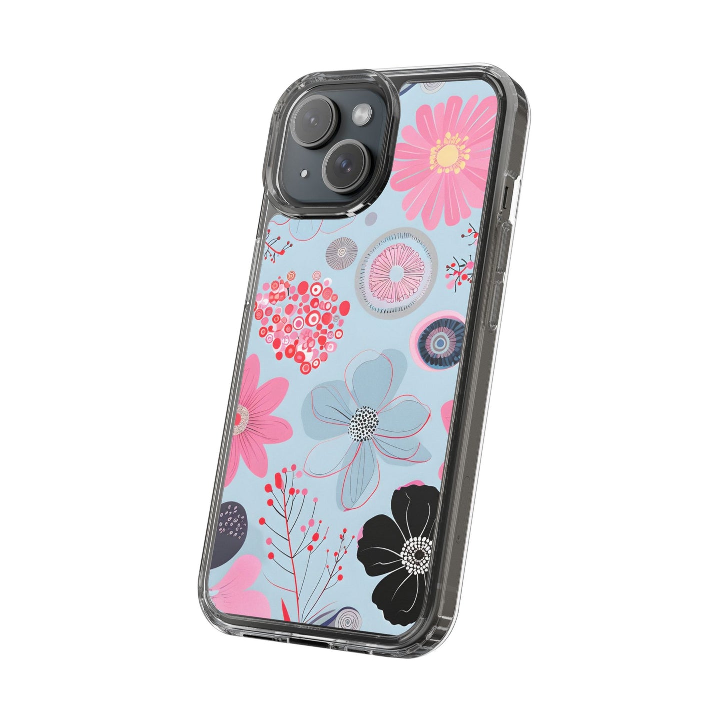 Floral Clear Phone Case - Bright & Colorful Design for Flower Lovers