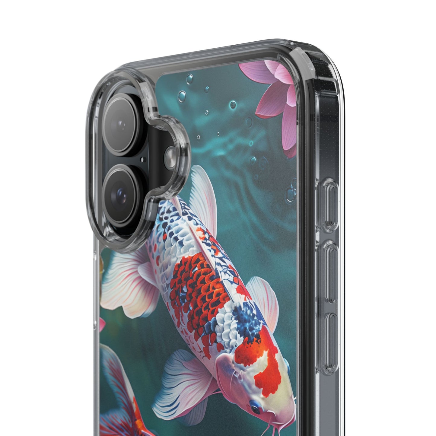 Koi Fish Clear Phone Case - Stylish Transparent Protector for Nature Lovers