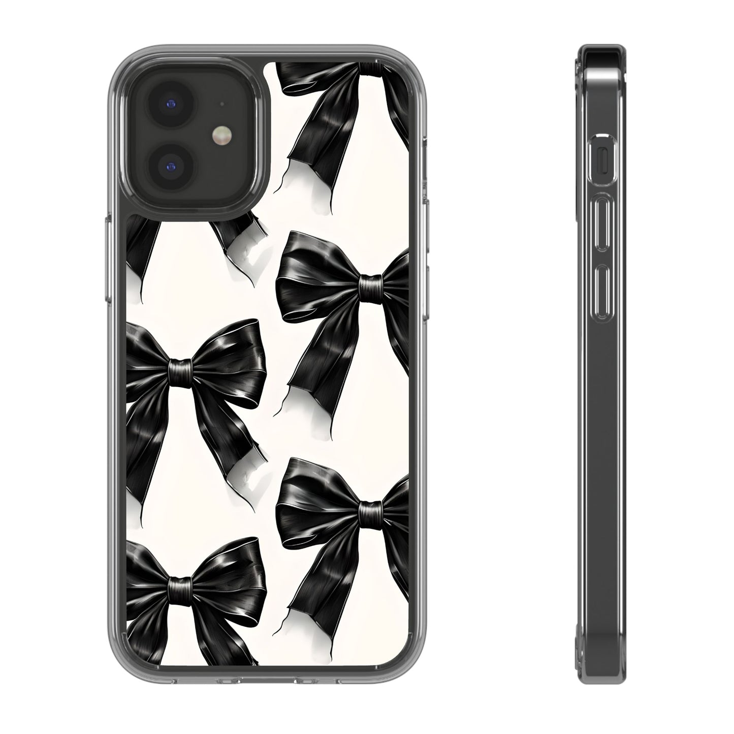 Elegant Bow Clear Phone Case - Stylish & Protective
