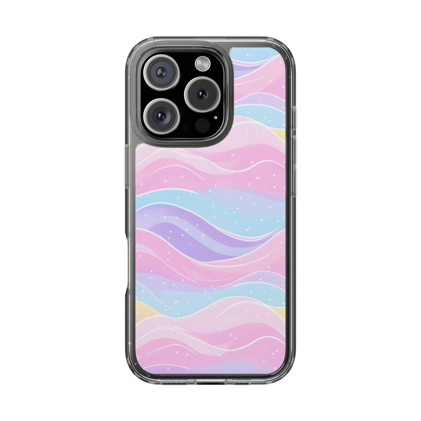 Pastel Wave Clear Phone Case - Stylish Protection for Your Device