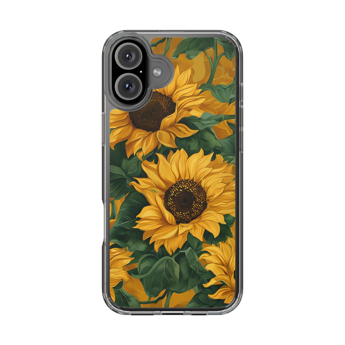 Sunflower Clear Phone Case – Stylish Floral Protective Cover