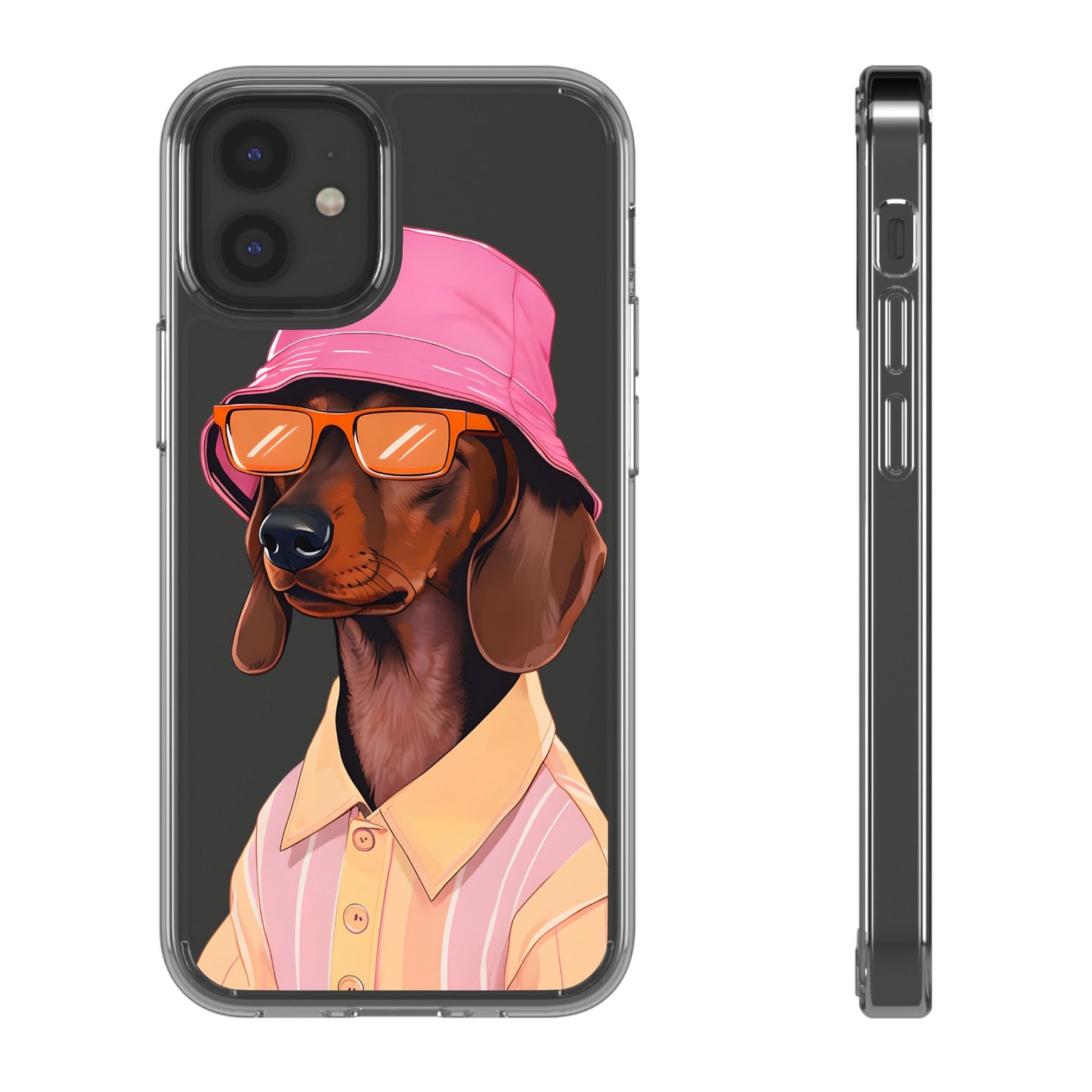 Cool Dachshund Clear Phone Case - Stylish Dog Design for Pet Lovers