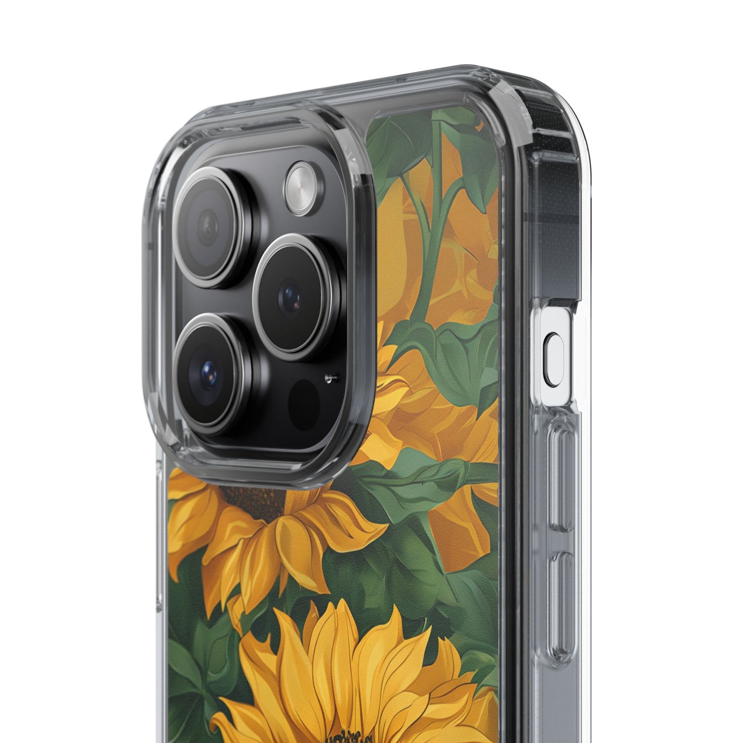 Sunflower Clear Phone Case – Stylish Floral Protective Cover