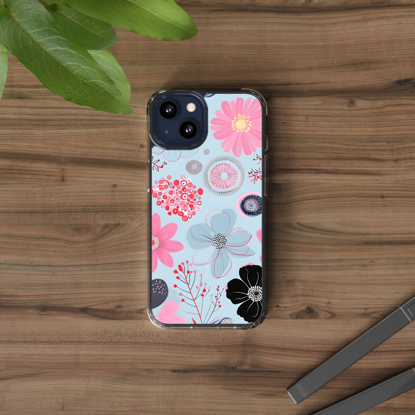Floral Clear Phone Case - Bright & Colorful Design for Flower Lovers