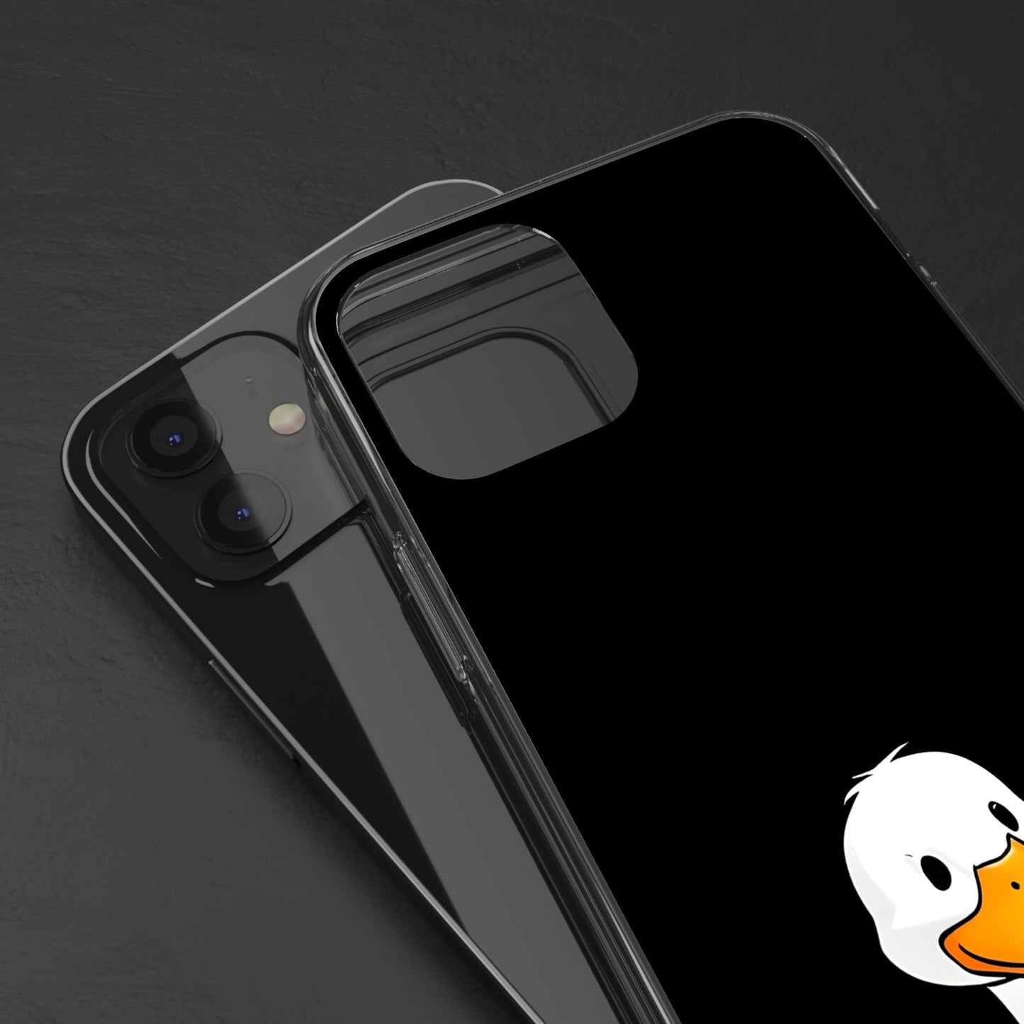Cute Duck Clear Phone Case - Fun Animal Design for iPhone