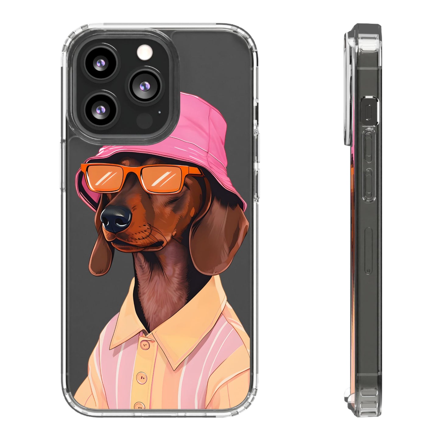 Cool Dachshund Clear Phone Case - Stylish Dog Design for Pet Lovers
