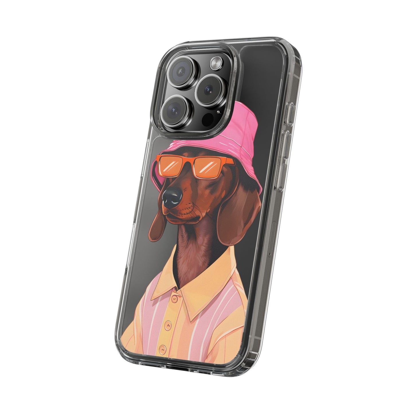 Cool Dachshund Clear Phone Case - Stylish Dog Design for Pet Lovers