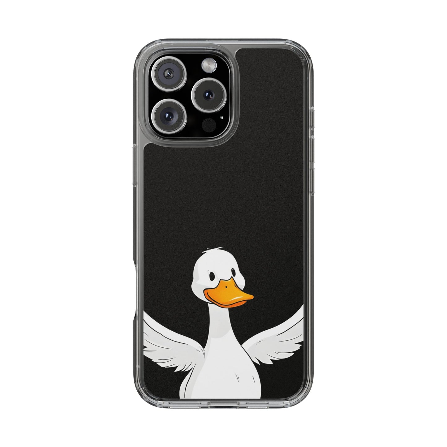 Cute Duck Clear Phone Case - Fun Animal Design for iPhone