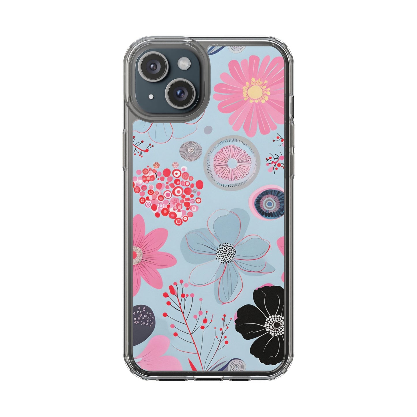 Floral Clear Phone Case - Bright & Colorful Design for Flower Lovers