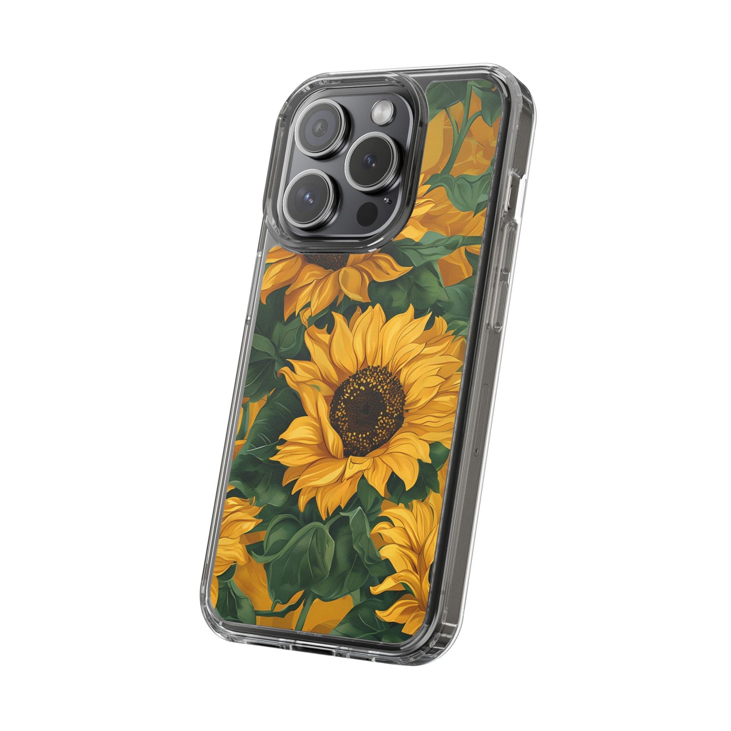 Sunflower Clear Phone Case – Stylish Floral Protective Cover