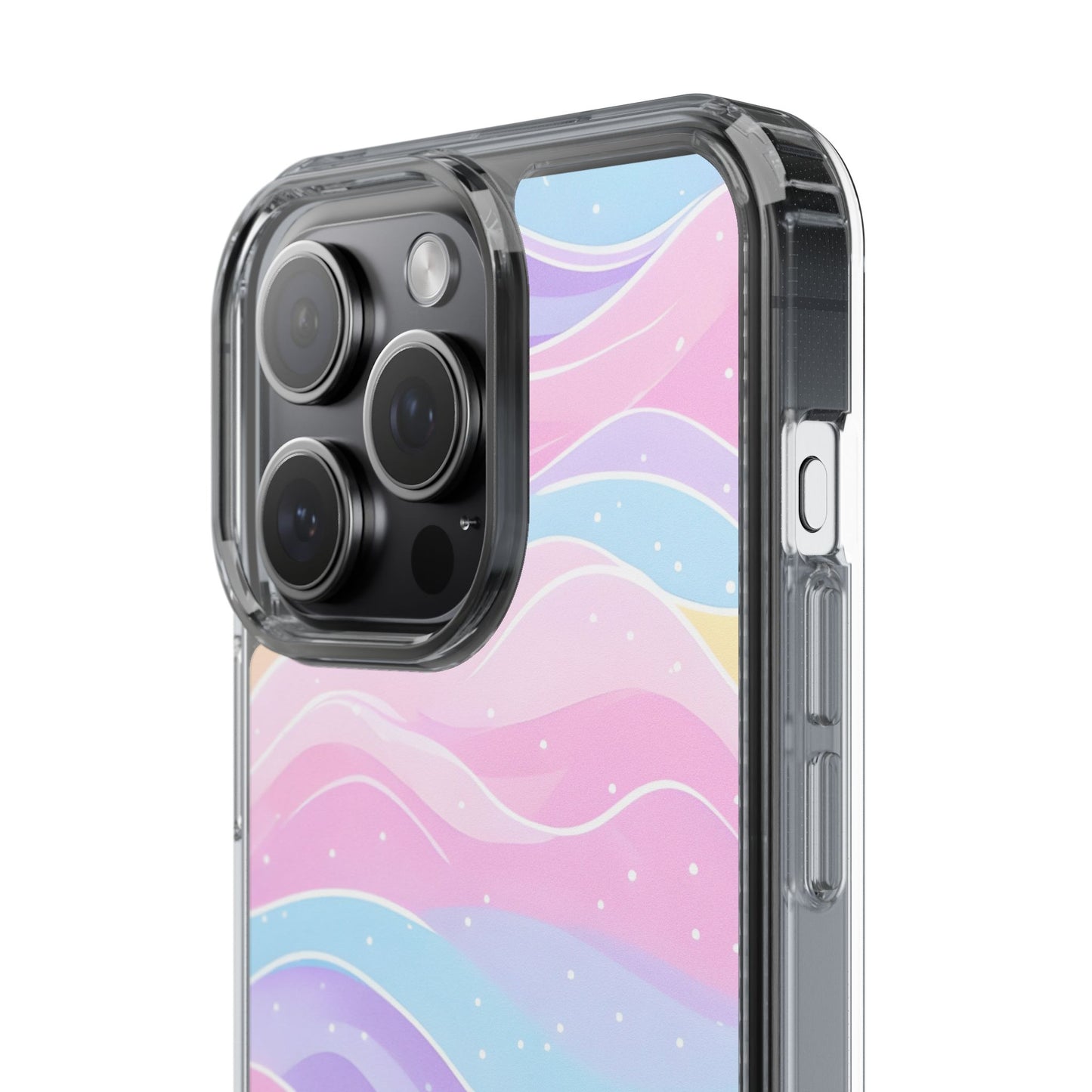 Pastel Wave Clear Phone Case - Stylish Protection for Your Device