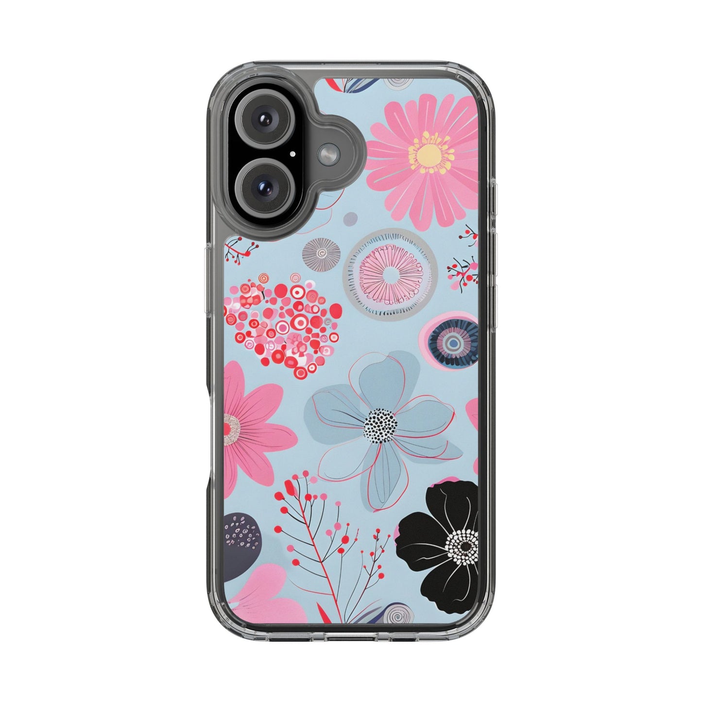 Floral Clear Phone Case - Bright & Colorful Design for Flower Lovers