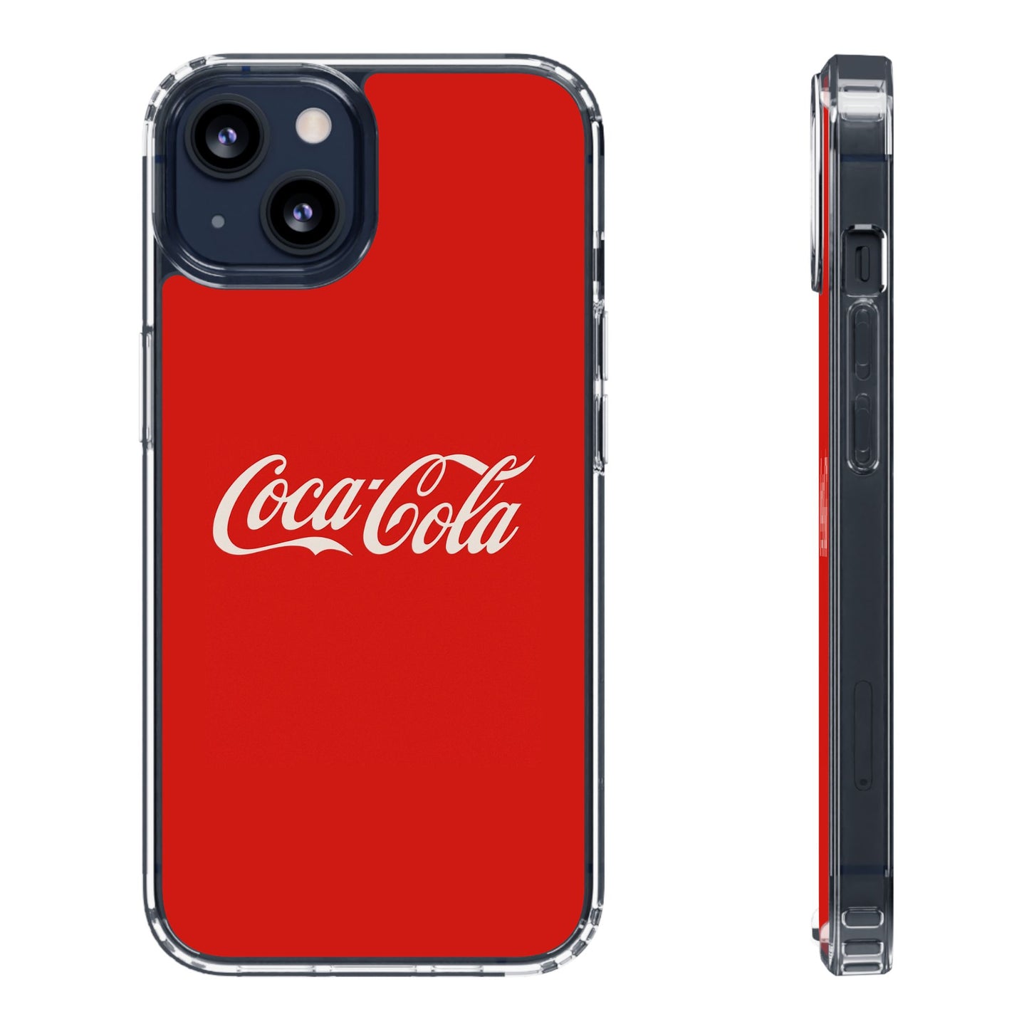 Coca-Cola Clear Phone Cases, Retro Style, Gift for Cola Lovers, Trendy Accessories, Customizable Phone Cover, Fun Collectible