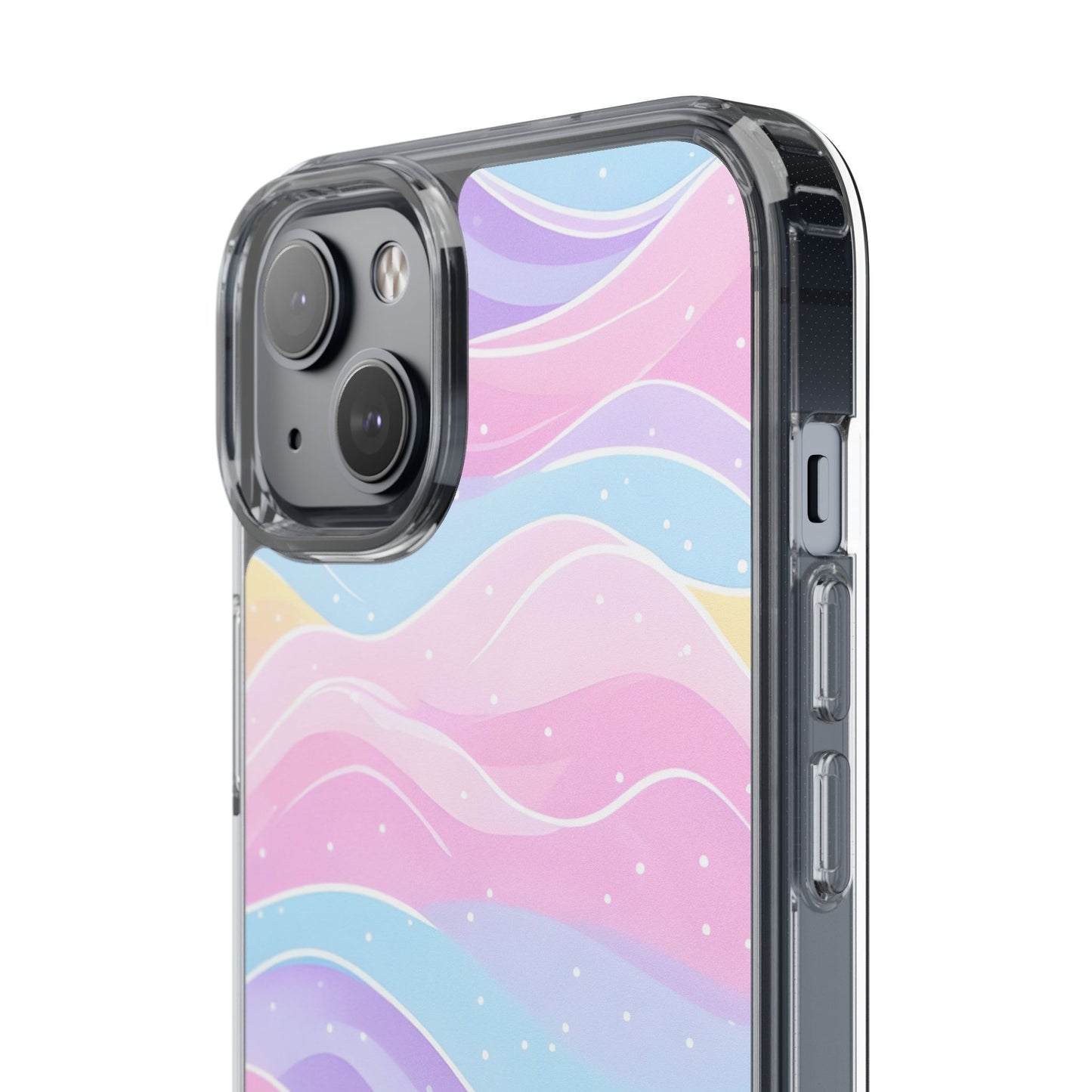 Pastel Wave Clear Phone Case - Stylish Protection for Your Device