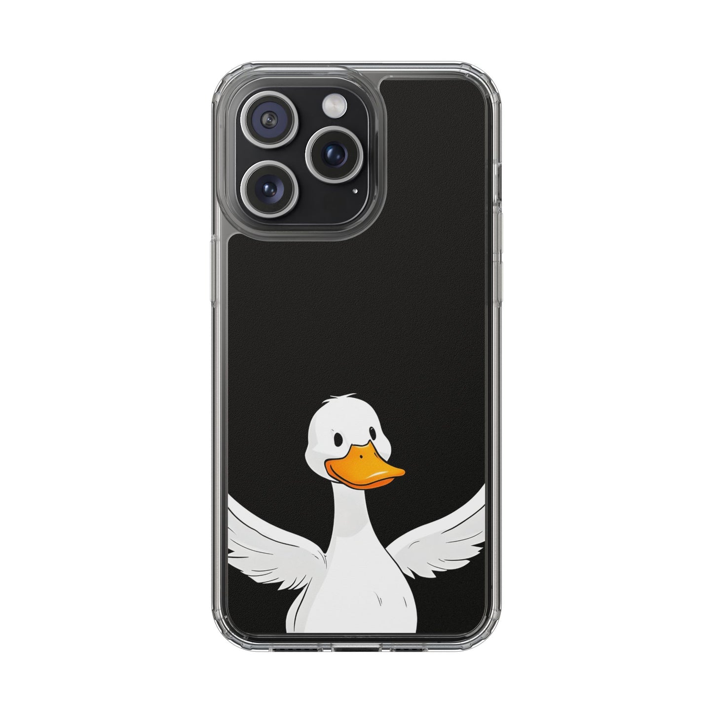 Cute Duck Clear Phone Case - Fun Animal Design for iPhone