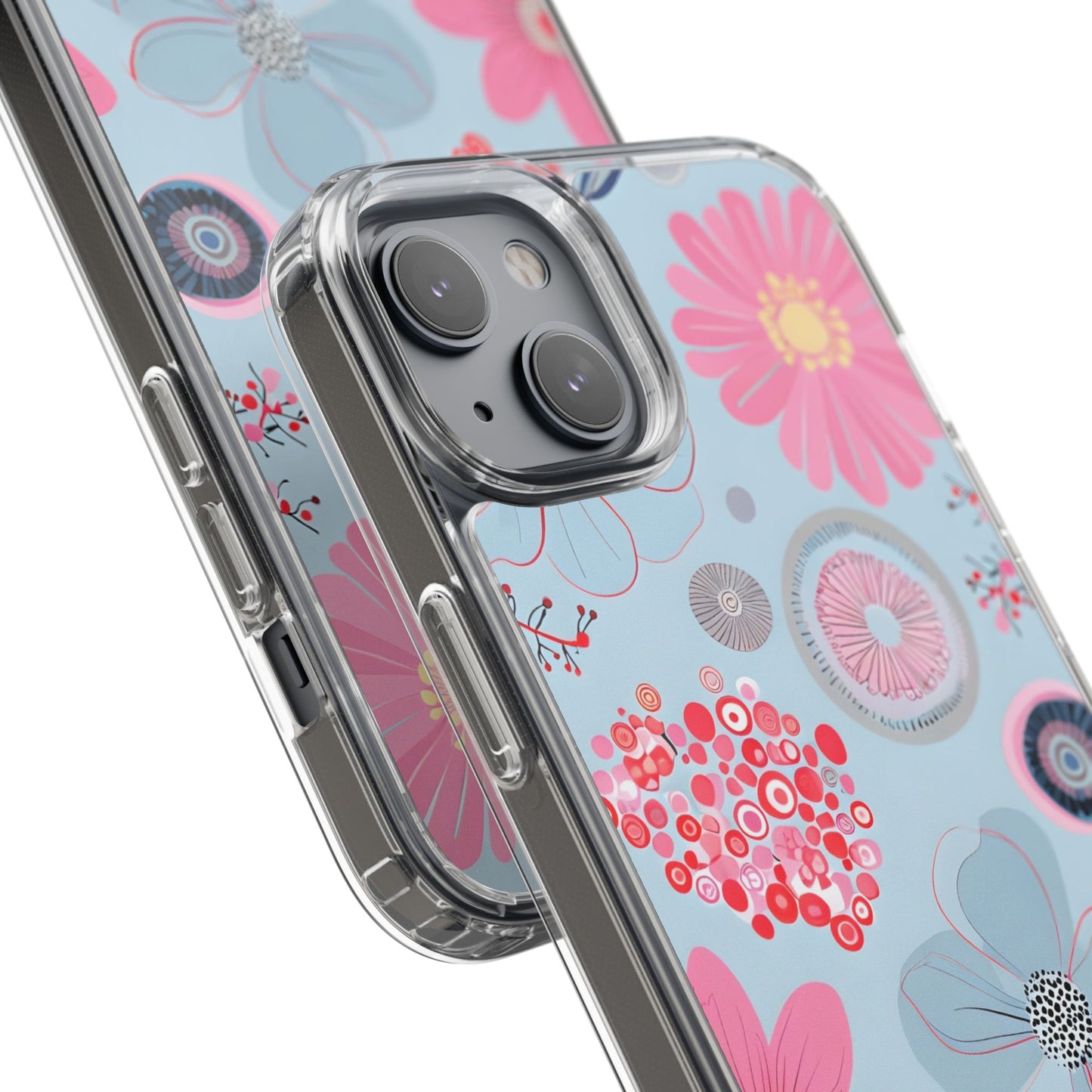 Floral Clear Phone Case - Bright & Colorful Design for Flower Lovers
