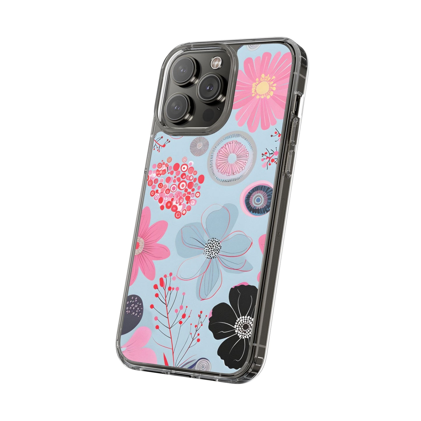 Floral Clear Phone Case - Bright & Colorful Design for Flower Lovers