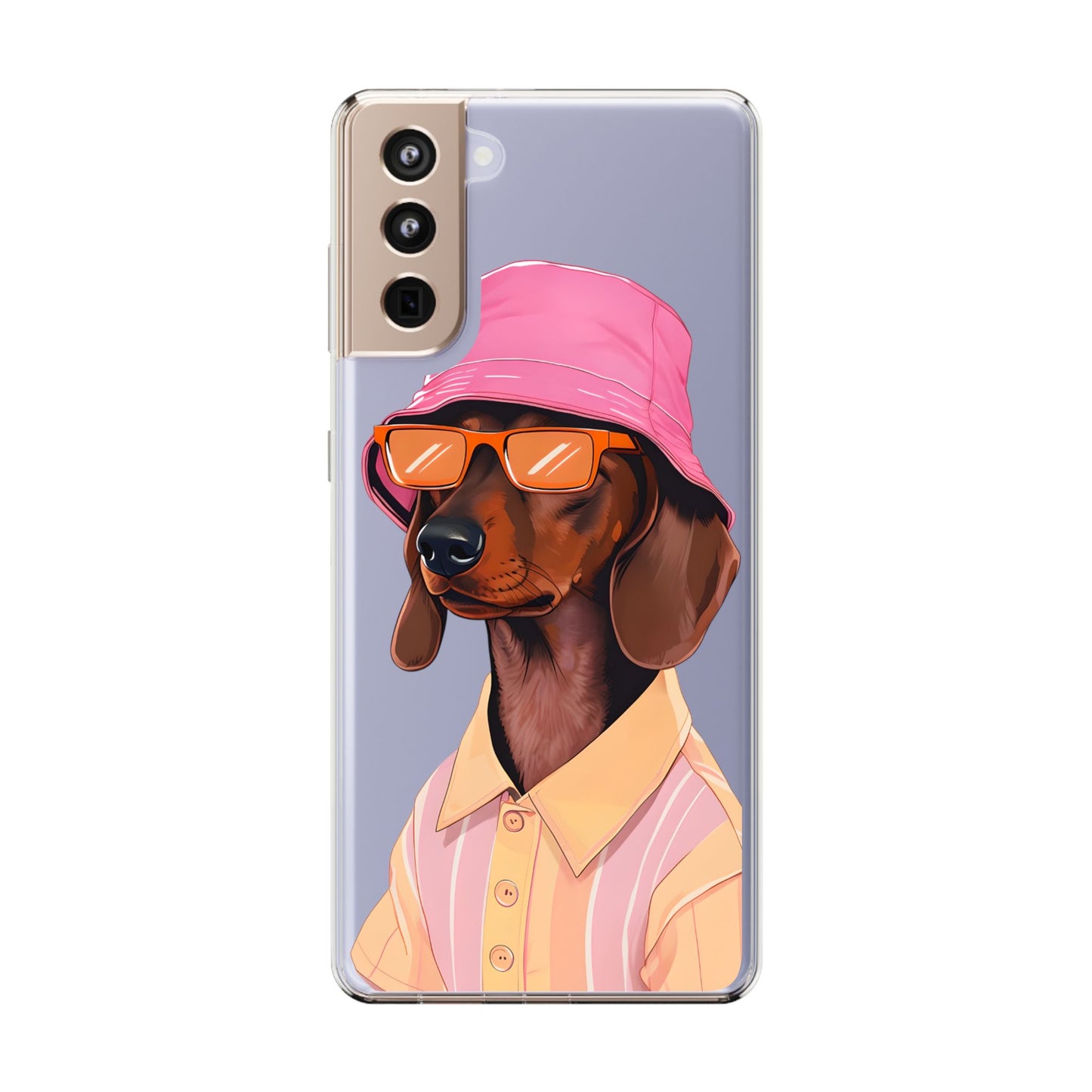 Cool Dachshund Clear Phone Case - Stylish Dog Design for Pet Lovers