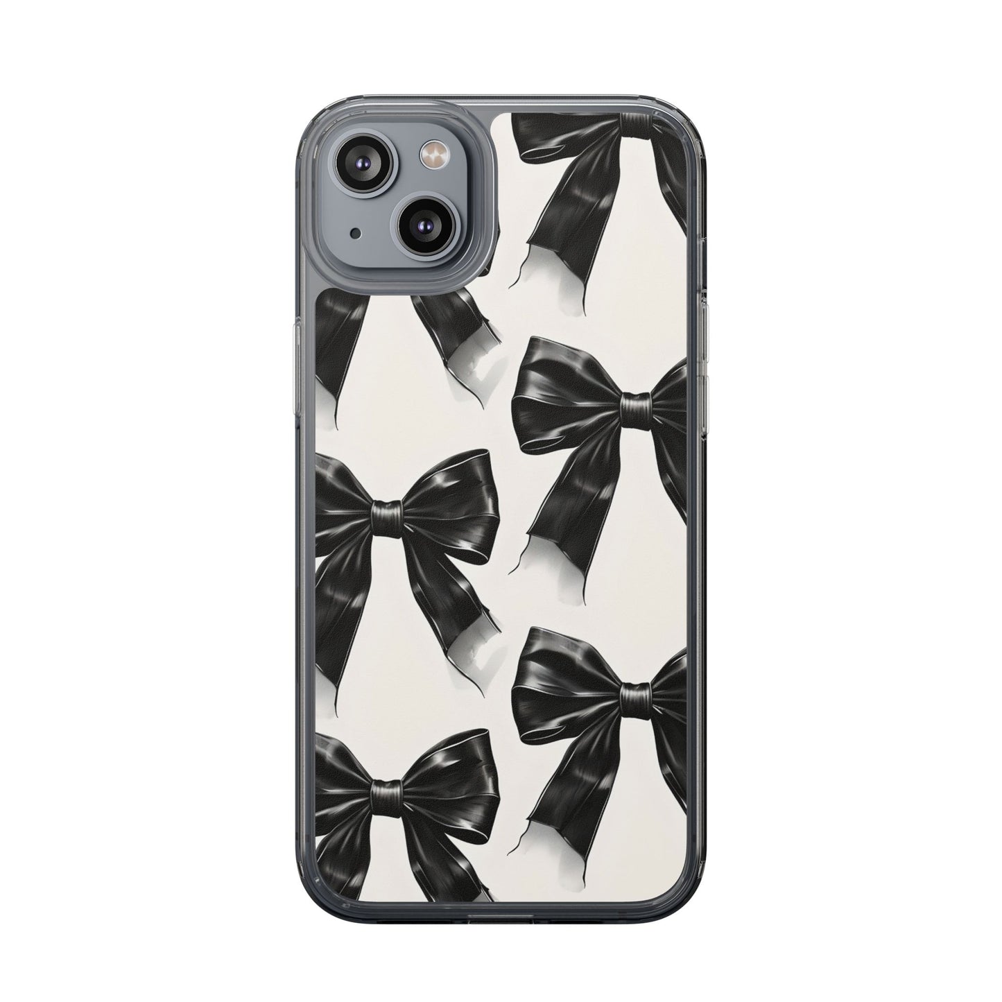 Elegant Bow Clear Phone Case - Stylish & Protective