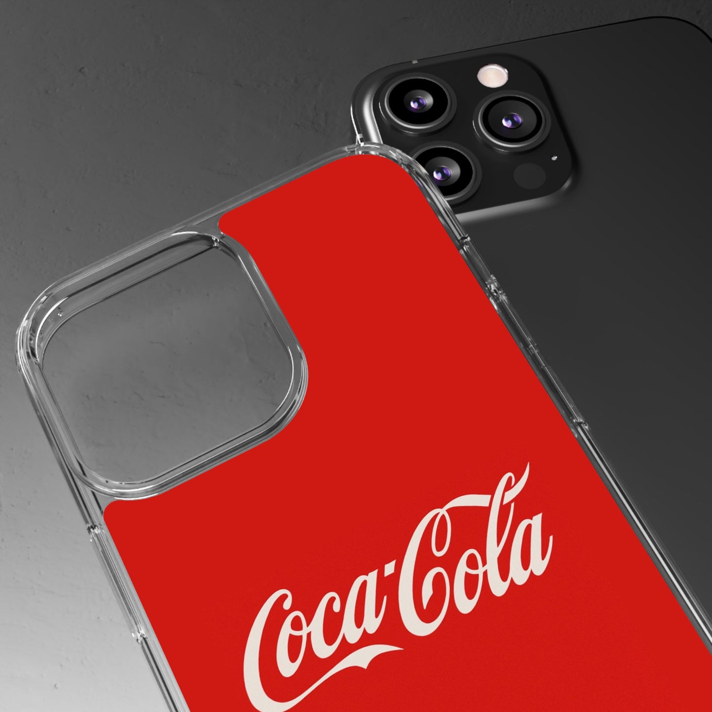 Coca-Cola Clear Phone Cases, Retro Style, Gift for Cola Lovers, Trendy Accessories, Customizable Phone Cover, Fun Collectible