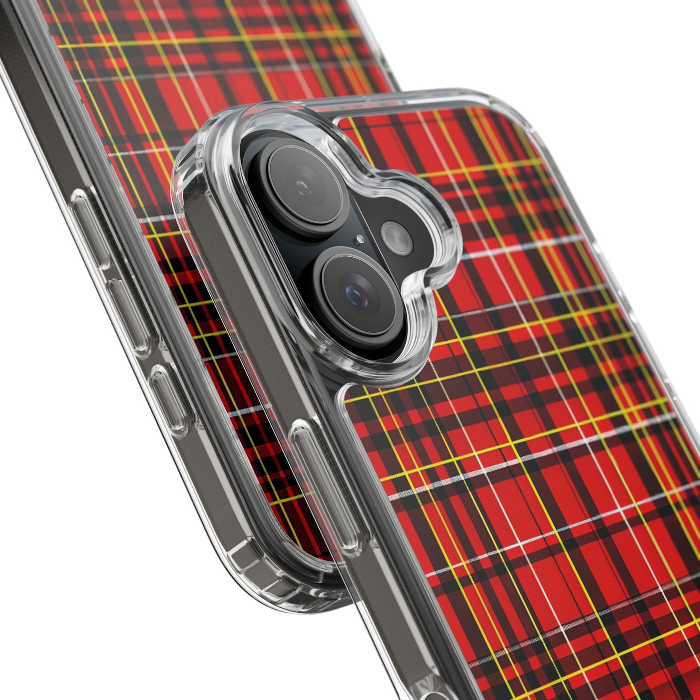 Plaid Clear Phone Case - Stylish and Durable Protective Cover