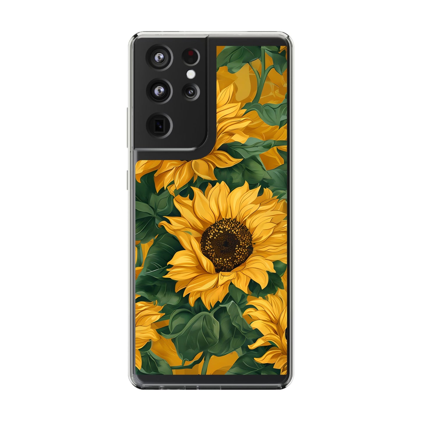 Sunflower Clear Phone Case – Stylish Floral Protective Cover
