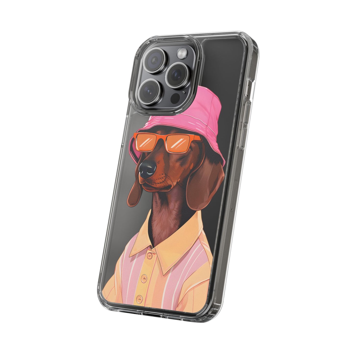 Cool Dachshund Clear Phone Case - Stylish Dog Design for Pet Lovers