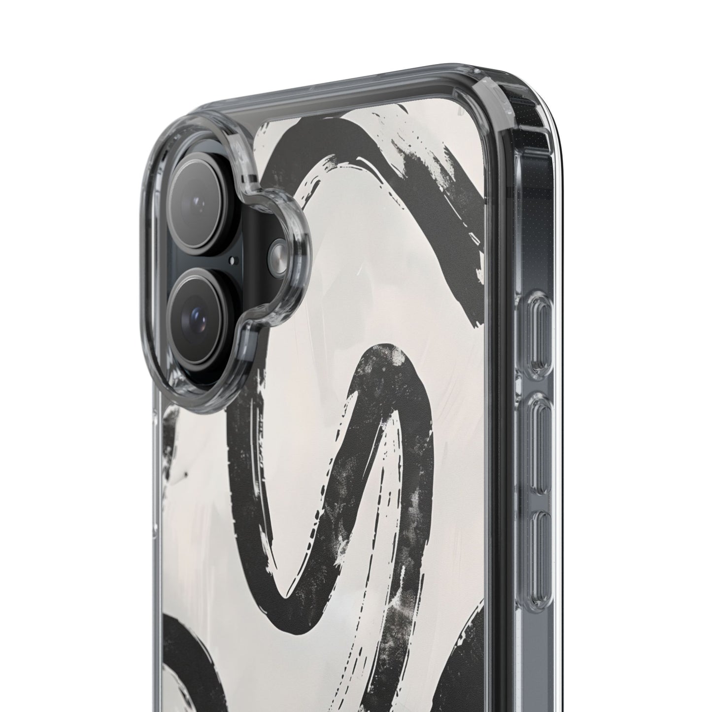 Modern Abstract Clear Phone Case, Trendy Cellphone Protector, Minimalist Style, Gift for Him or Her, Unique Phone Cover