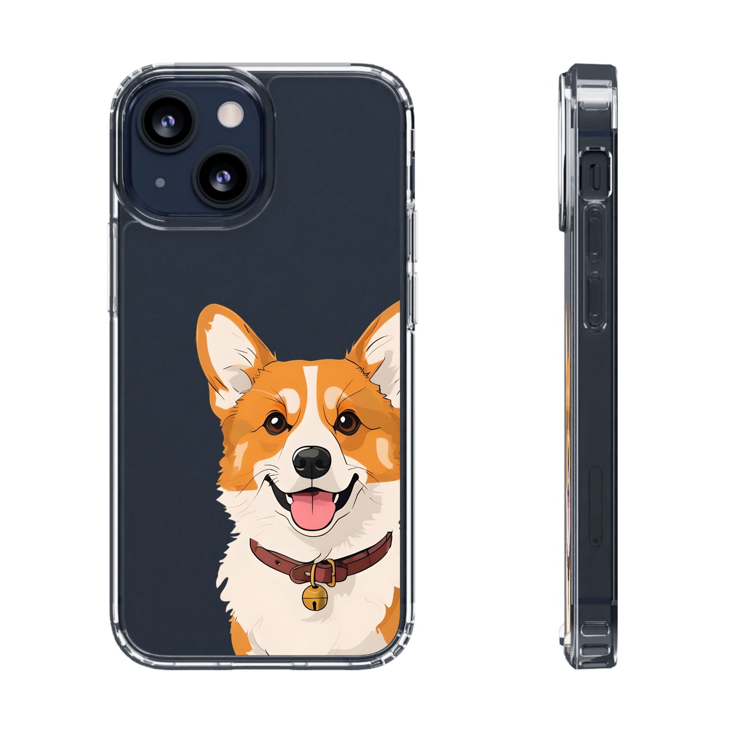 Cute Corgi Clear Phone Case - Pet Lover's Accessory