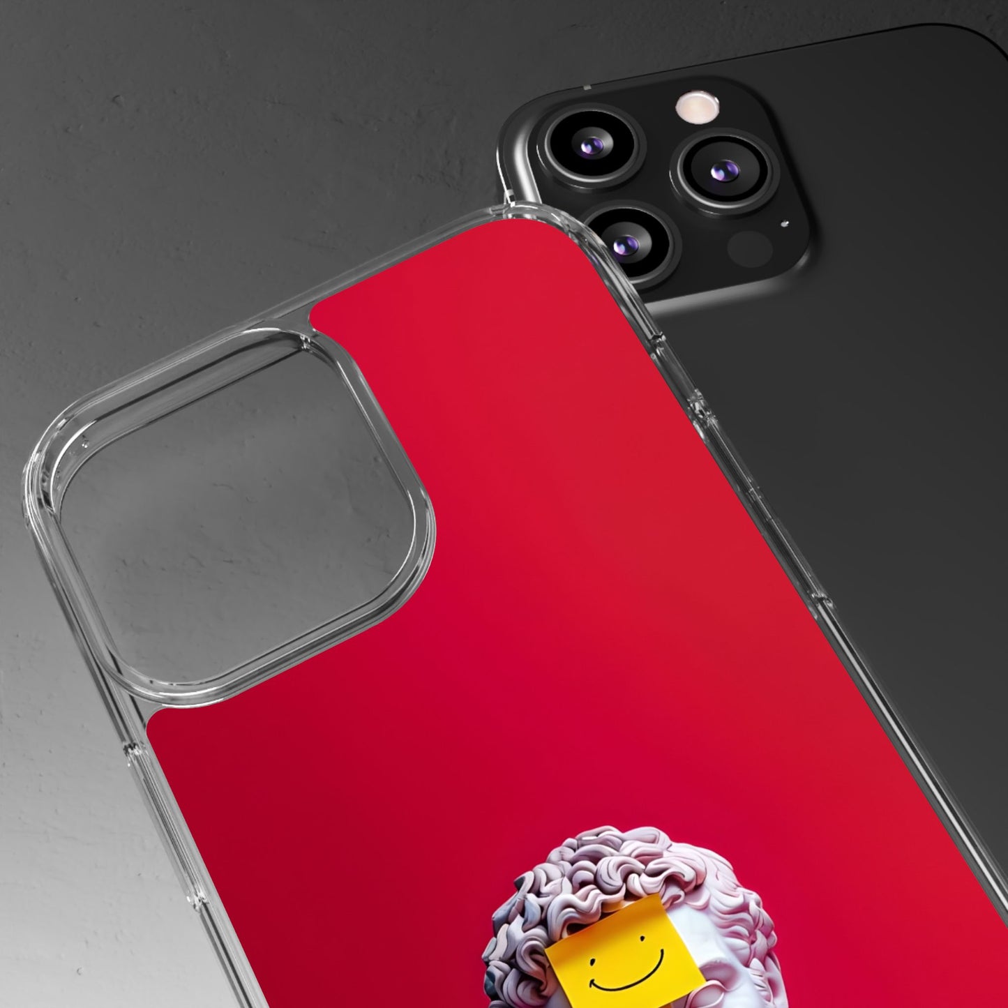Clear Case with Smiley Face Design