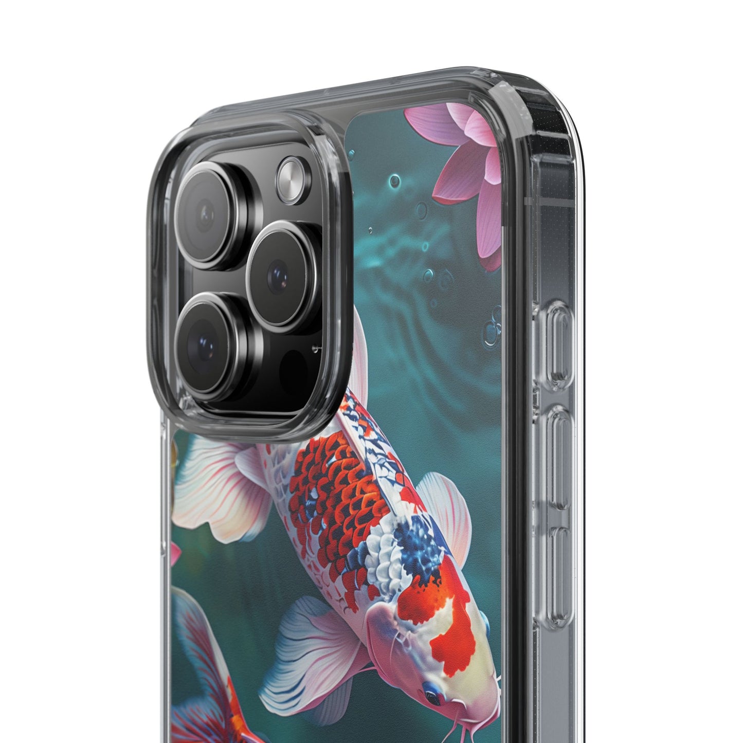 Koi Fish Clear Phone Case - Stylish Transparent Protector for Nature Lovers