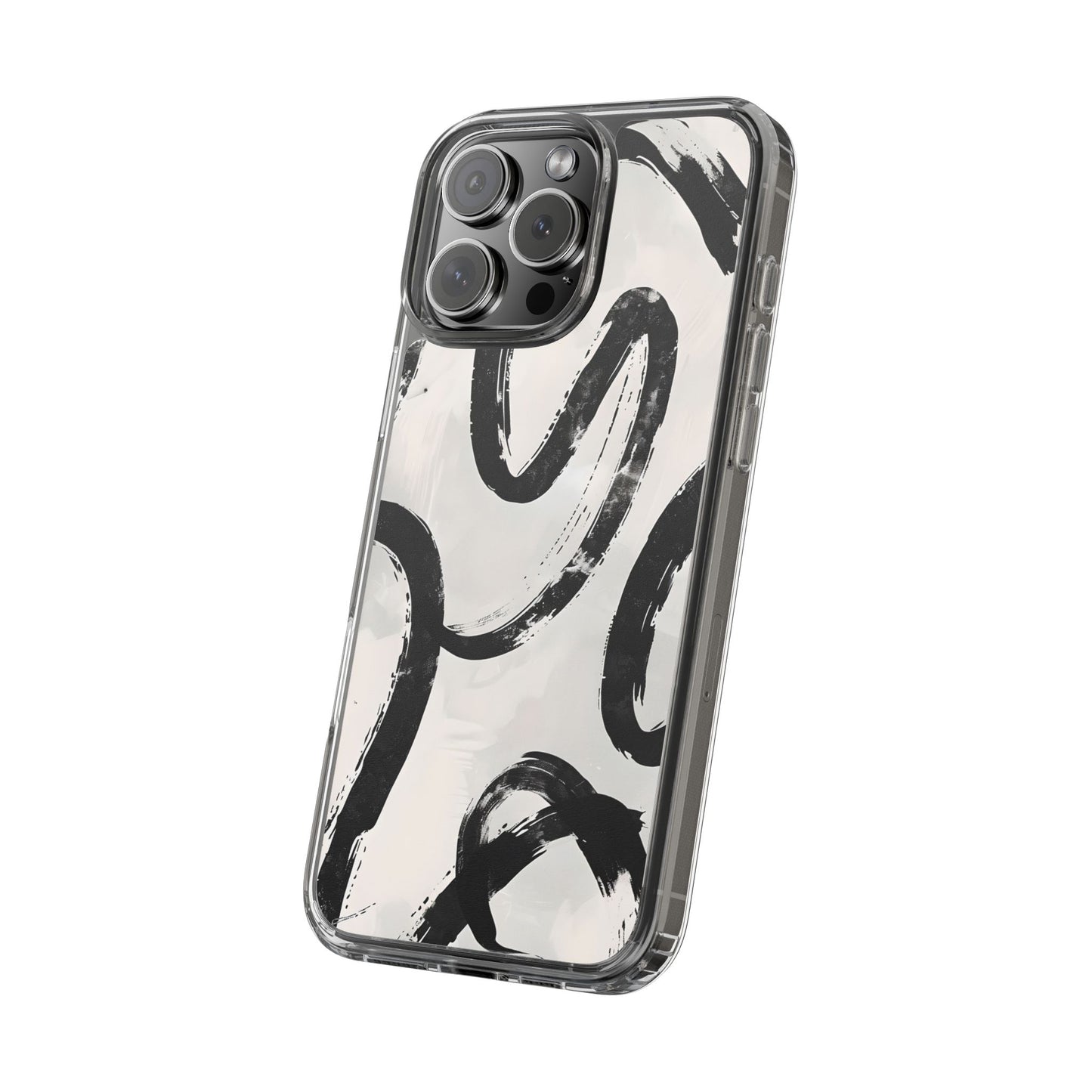 Modern Abstract Clear Phone Case, Trendy Cellphone Protector, Minimalist Style, Gift for Him or Her, Unique Phone Cover
