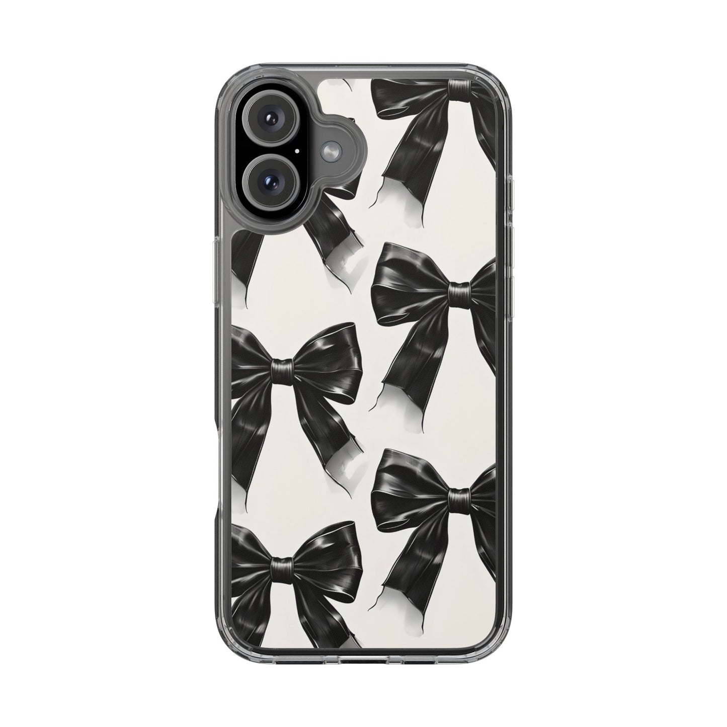 Elegant Bow Clear Phone Case - Stylish & Protective