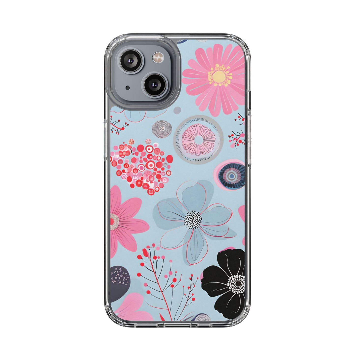 Floral Clear Phone Case - Bright & Colorful Design for Flower Lovers