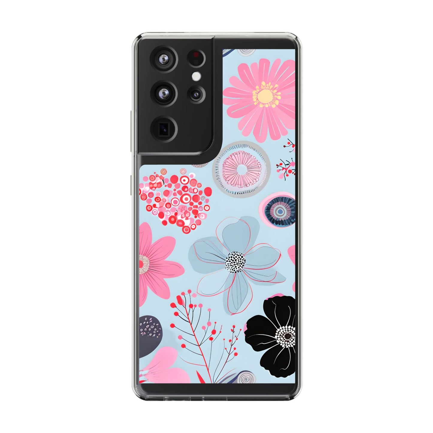 Floral Clear Phone Case - Bright & Colorful Design for Flower Lovers