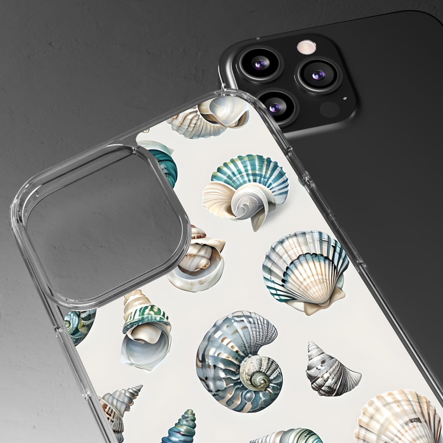 Seashell Clear Phone Case - Coastal Beach Decor